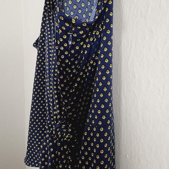 MICHAEL Michael Kors Navy Blue Dot Print Side-Tie Wide-Leg Jumpsuit Plus 2X NWT - Picture 8 of 13